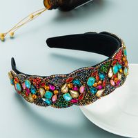 European And American New Creative Super Flashing Colored Glass Drill Headband Wholesale main image 4