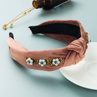 Nouveau Bandeau De Perles Simple En Flanelle De Couleur Pure Pour L&#39;automne Et L&#39;hiver Européens Et Américains main image 5