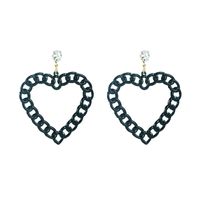 Exaggerated Hollow Geometric Alloy Earrings Female Simple Heart-shaped Earrings Wholesale main image 6