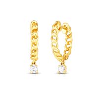 European And American Fashion Twisted Earrings Inlaid Zircon Ear Jewelry main image 2