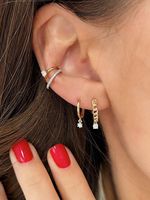 European And American Fashion Twisted Earrings Inlaid Zircon Ear Jewelry main image 5