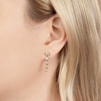 Chain Diamond Earrings Creative Zircon Micro Inlaid Earrings Accessories main image 4