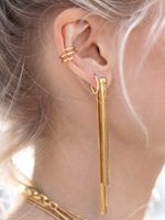 Fashion Simple Earrings Twist Earrings Personalized Thread Earrings Jewelry main image 5