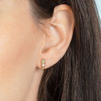 Earrings Drop-shaped Opal Earrings Diamonds Earrings main image 3