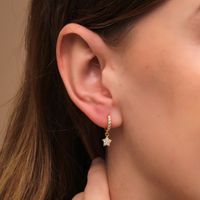 Star Moon Diamond Earrings Ear Hoop Fashion Earrings main image 4