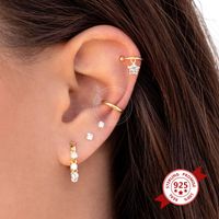 Creative Fashion Without Pierced Copper Ear Clip C-shaped Earrings Single main image 4