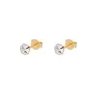 Fashion Simple Multicolor Zircon Four Claw Earrings main image 5