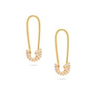 Fashion Inlaid Zircon Pin Earrings Personality Earrings main image 2