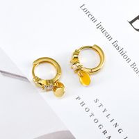 Korean Version Diamond Earrings Round Bead Pendant Earrings main image 5
