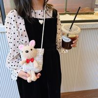 Children's Messenger Bag Autumn And Winter New Cute Doll Bear Cartoon Princess Plush Shoulder Bag main image 4