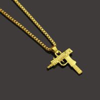 Nouveau Collier Mini Hip Hop Pistolet Mitrailleuse Collier main image 5