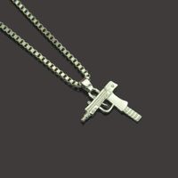 New Necklace Mini Hip Hop Pistol Machine Gun Necklace main image 6
