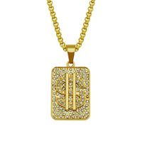 Fashion Diamond-studded Dollar Shape Pendant Alloy Necklace main image 1