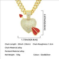 Fashion Full Diamond Three-dimensional Pendant Necklace main image 3