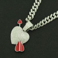 Fashion Full Diamond Three-dimensional Pendant Necklace main image 4