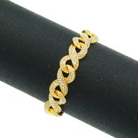 Full Diamond Three-dimensional Cuban Chain Bracelet Accessories main image 1