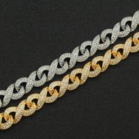 Accessoires De Bracelet De Chaîne Cubaine En Trois Dimensions De Diamants Complets main image 4