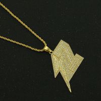 Fashion Diamond Lightning Pendant Necklace Alloy Necklace Wholesale main image 4
