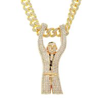 Fashion Cuban Necklace Full Of Diamonds Villain Necklace Wholesale main image 1