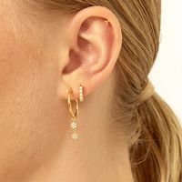 Europe And America Diamond Star Earrings Female Fashion Star Copper Earrings Wholesale main image 4