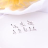 Ear Cartilage Rings & Studs Geometric 316 Stainless Steel  Copper Plating main image 2