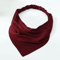 New Solid Color Chiffon Triangle Scarf Headband Simple Elastic Band Headscarf Headwear main image 4