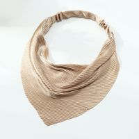 New Solid Color Chiffon Triangle Scarf Headband Simple Elastic Band Headscarf Headwear main image 5