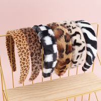 Fashion Leopard Print Wide-brimmed Female Headband Korean Style Autumn And Winter Hairband main image 2