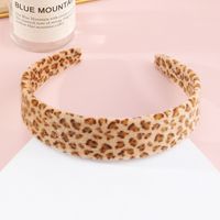 Fashion Leopard Print Wide-brimmed Female Headband Korean Style Autumn And Winter Hairband main image 3