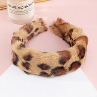 Fashion Leopard Print Wide-brimmed Female Headband Korean Style Autumn And Winter Hairband main image 5