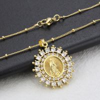Fashion Virgin Mary Inlaid Zirconium Necklace Copper Necklace Wholesale main image 5