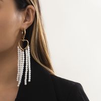 European And American Jewelry Retro Imitation Pearl Tassel Earrings main image 4