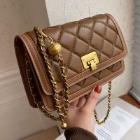 Fashion Style Rhombus Embroidery Thread Small Square Bag sku image 2