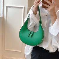 Personalized Crescent Handbag Textured Underarm Bag sku image 3