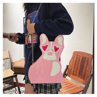 Foreign Trade On The New Puppy Bag Winter New Chain Messenger Shoulder Bag sku image 5
