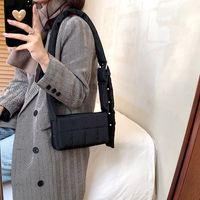 2021 Autumn And Winter New Style One-shoulder Messenger Bag Wide Shoulder Strap Small Square Bag sku image 3