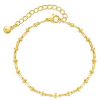 Adjustable Copper Bracelet Gold-plated Round Tag Jewelry sku image 1