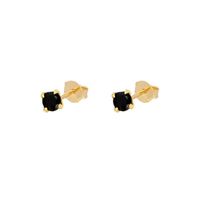 Fashion Simple Multicolor Zircon Four Claw Earrings sku image 2