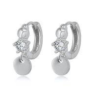 Korean Version Diamond Earrings Round Bead Pendant Earrings sku image 4