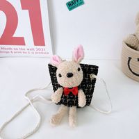 Sac De Messager Pour Enfants Automne Et Hiver Nouveau Sac À Bandoulière En Peluche Princesse De Dessin Animé Ours Poupée Mignonne sku image 1