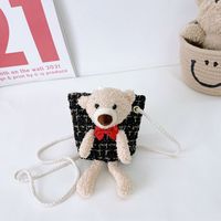 Children's Messenger Bag Autumn And Winter New Cute Doll Bear Cartoon Princess Plush Shoulder Bag sku image 5