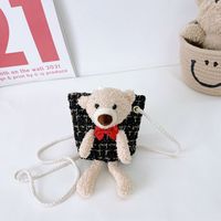 Sac De Messager Pour Enfants Automne Et Hiver Nouveau Sac À Bandoulière En Peluche Princesse De Dessin Animé Ours Poupée Mignonne sku image 5