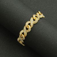 Accessoires De Bracelet De Chaîne Cubaine En Trois Dimensions De Diamants Complets sku image 1