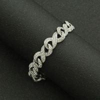 Full Diamond Three-dimensional Cuban Chain Bracelet Accessories sku image 2