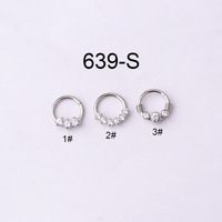 Fashion Geometric Stainless Steel Plating Artificial Gemstones Nose Ring sku image 1