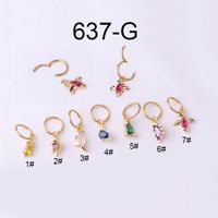 Ear Cartilage Rings & Studs Fashion Animal 316 Stainless Steel  Copper Plating sku image 7