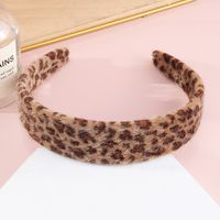 Fashion Leopard Print Wide-brimmed Female Headband Korean Style Autumn And Winter Hairband sku image 1