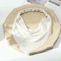 Nouveau Bandeau Foulard Triangle En Mousseline De Soie De Couleur Unie Bandeau Simple Foulard Bandeau Élastique sku image 1