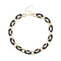 Fashion Multicolor Acrylic Necklace Non-fading Rock Punk Thick Chain Necklace sku image 5