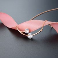 Fresh Creative Zircon Pendant Korean Fashion Clavicle Chain Necklace sku image 2
